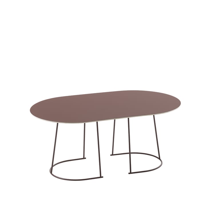 Airy Coffee table oval - Plum, nanolaminate, medium - Muuto