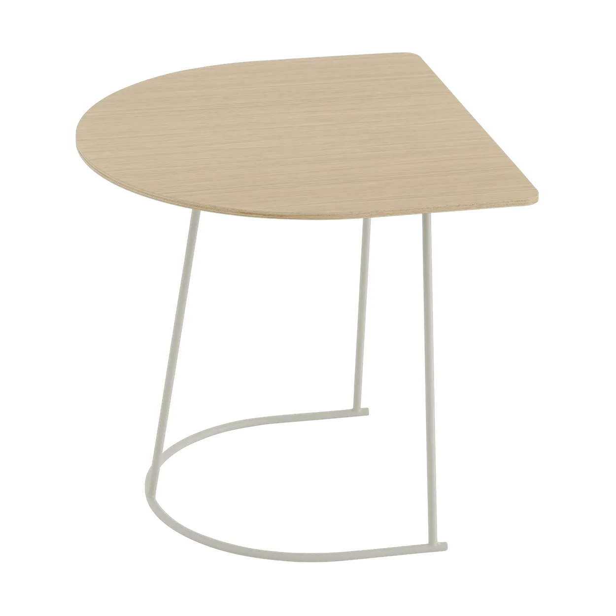 Muuto Airy sofa table half size Lacquered oak veneer-off white