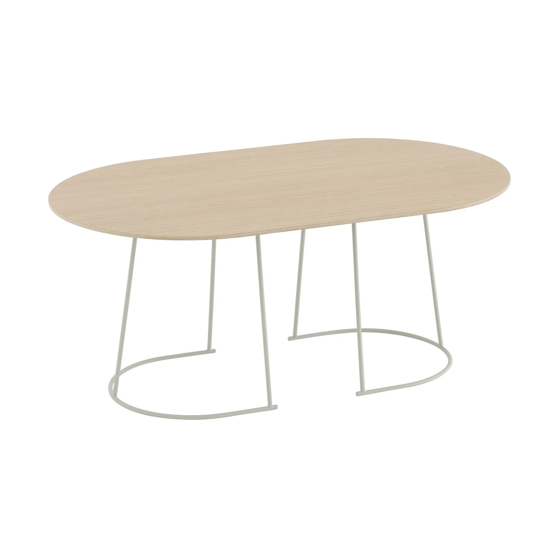Airy sofa table M, Lacquered oak veneer-off white Muuto
