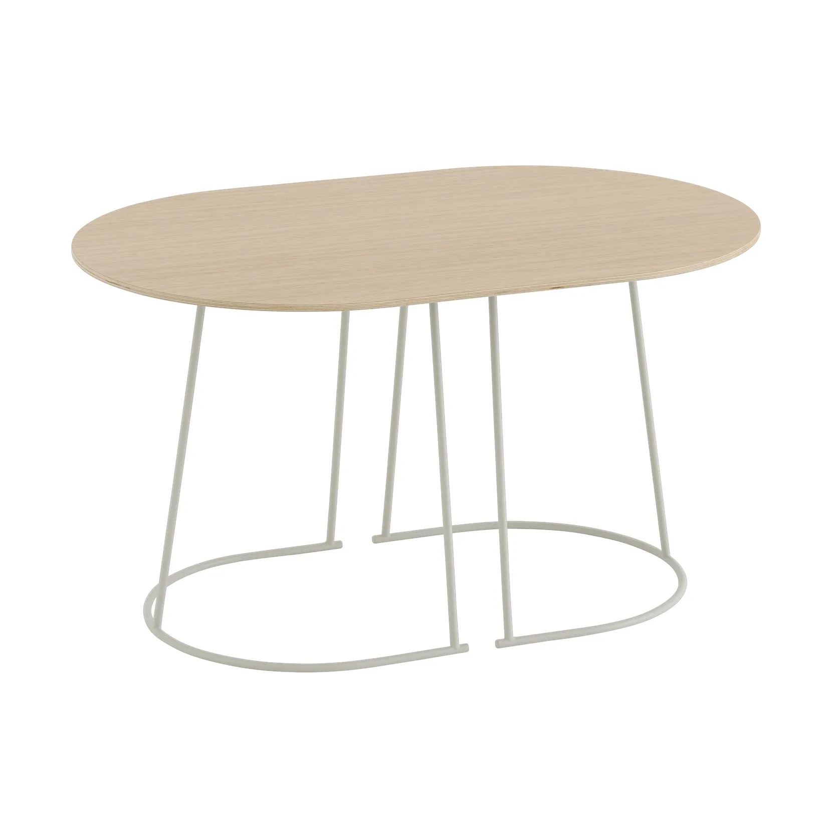 Airy sofa table S, Lacquered oak veneer-off white Muuto