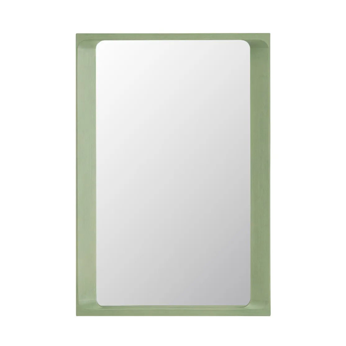 Muuto Arced mirror 80x55 cm Light green | Scandinavian Design | Wall mirrors | Green