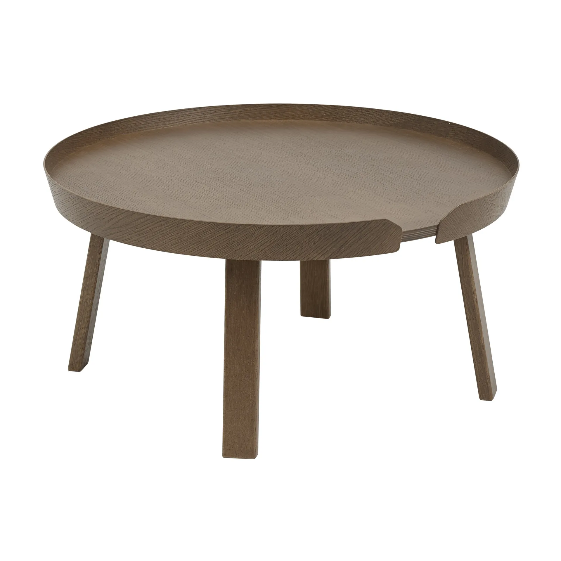 Around table large, Stained dark brown Muuto