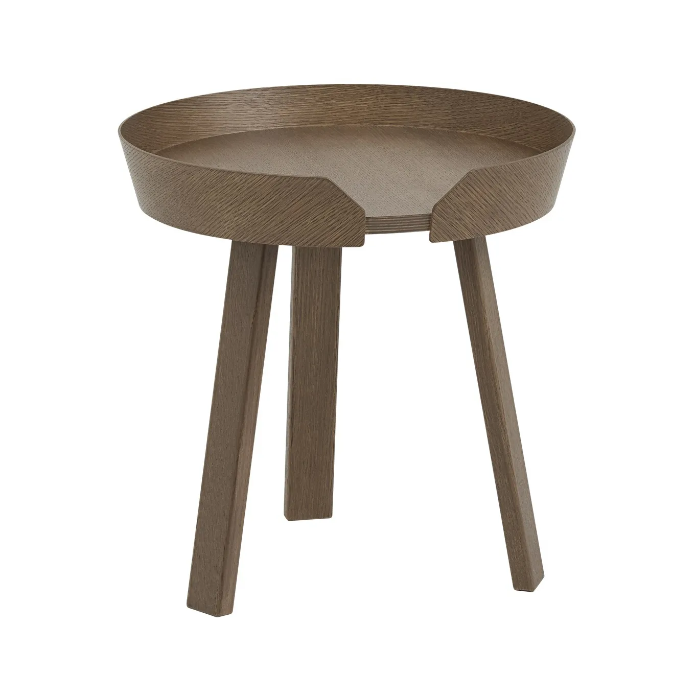 Around table small, Stained dark brown Muuto
