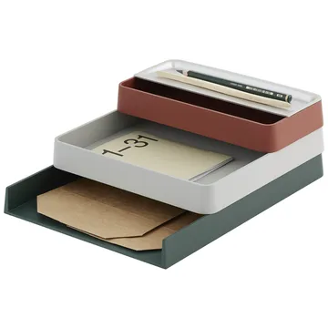 Arrange Desktop tray 25x32 cm - dark green - Muuto