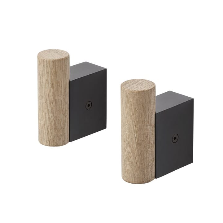 Attach hook 2-pack - Oak-black - Muuto