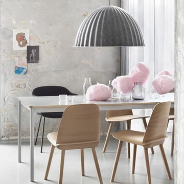 Base dining table - Black. plywood edge. 140x80cm - Muuto