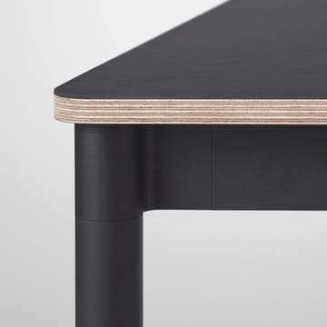 Base dining table - Oak. black stand. plywood edge. 250x90 cm - Muuto