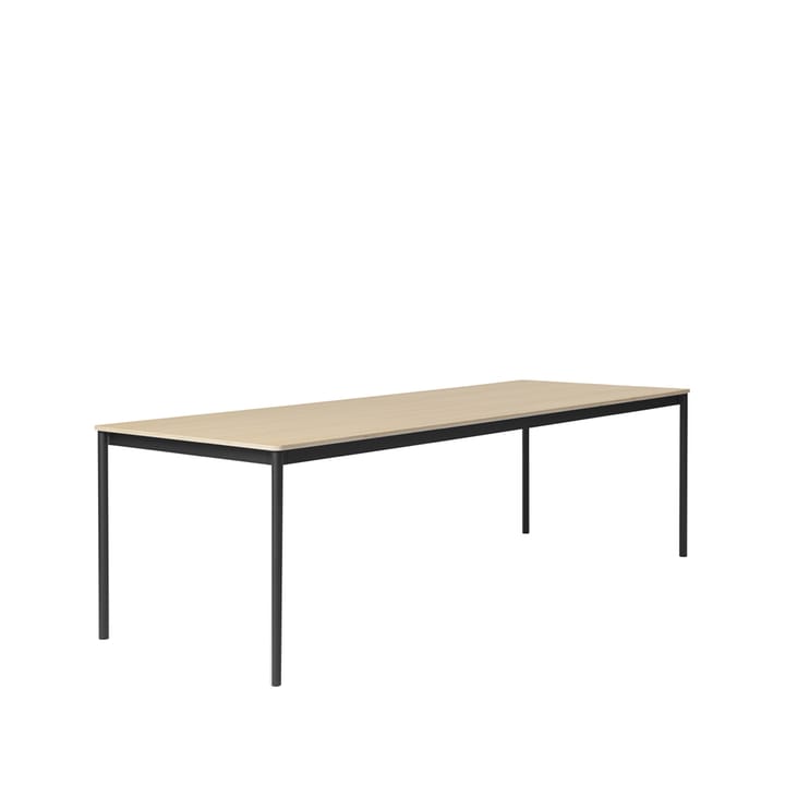 Base dining table - Oak. black stand. plywood edge. 250x90 cm - Muuto