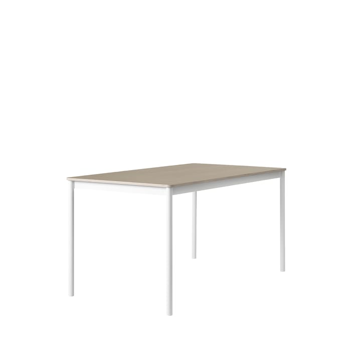 Base dining table - Oak. white stand. plywood edge. 140x80cm - Muuto