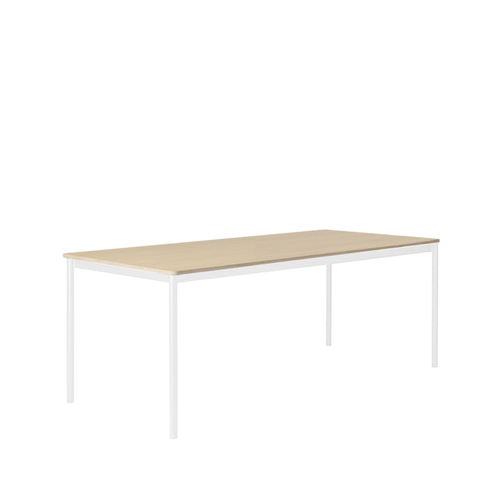 Base dining table - Oak. white stand. plywood edge. 190x85cm - Muuto