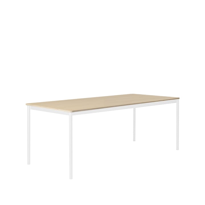 Base dining table - Oak. white stand. plywood edge. 190x85cm - Muuto