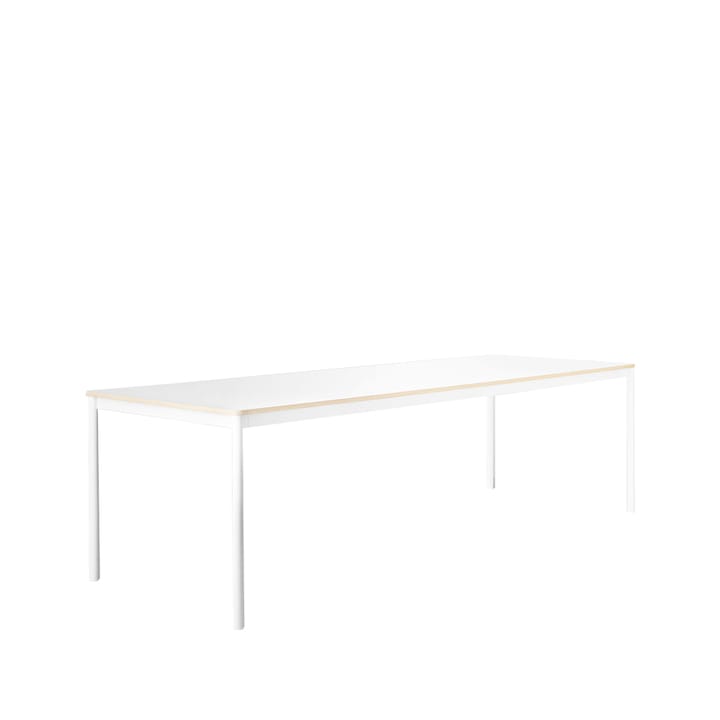 Base dining table - White. plywood edge. 250x90 cm - Muuto