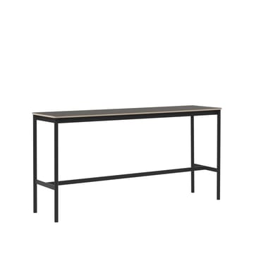 Base high bar table - Black linoleum, black legs, plywood edge, b50 l190 h95 - Muuto