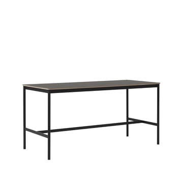 Base high bar table - Black linoleum, black legs, plywood edge, b85 l190 h95 - Muuto