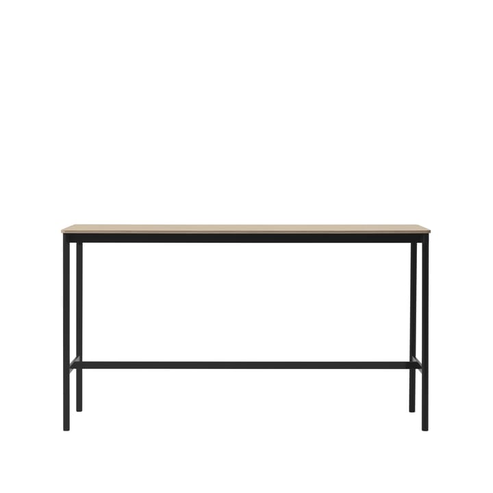 Base high bar table - Oak, black legs, plywood edge, b50 l190 h105 - Muuto