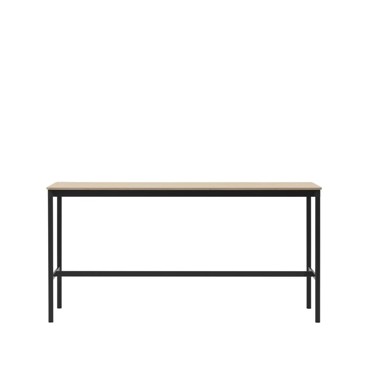 Base high bar table - Oak, black legs, plywood edge, b50 l190 h95 - Muuto