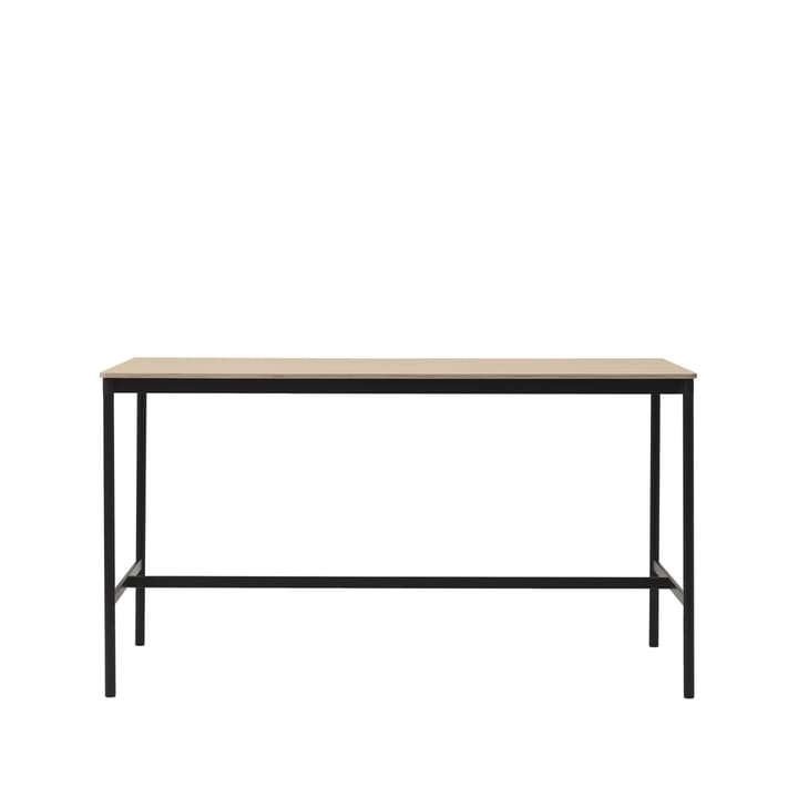 Base high bar table - Oak, black legs, plywood edge, b85 l190 h105 - Muuto