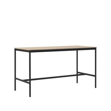 Base high bar table - Oak, black legs, plywood edge, b85 l190 h105 - Muuto