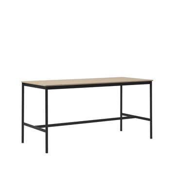 Base high bar table - Oak, black legs, plywood edge, b85 l190 h95 - Muuto