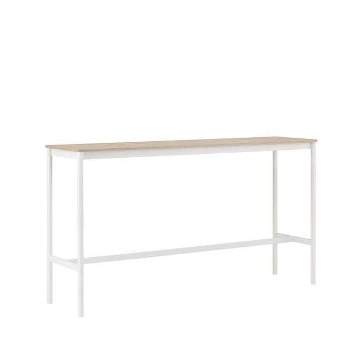 Base high bar table - Oak, white legs, plywood edge, b50 l190 h105 - Muuto