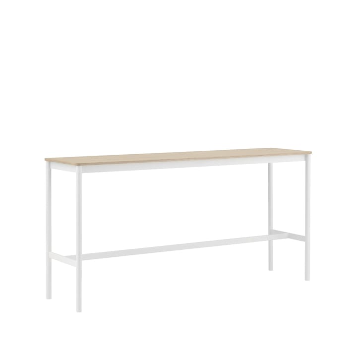 Base high bar table - Oak, white legs, plywood edge, b50 l190 h95 - Muuto