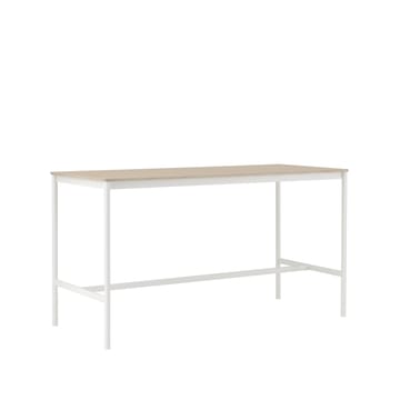 Base high bar table - Oak, white legs, plywood edge, b85 l190 h105 - Muuto