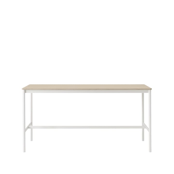 Base high bar table - Oak, white legs, plywood edge, b85 l190 h95 - Muuto