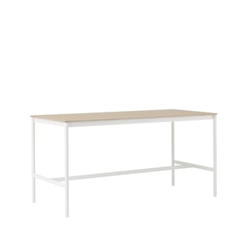Base high bar table - Oak, white legs, plywood edge, b85 l190 h95 - Muuto