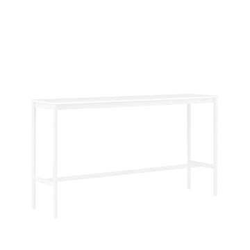 Base high bar table - White laminate, white legs, abs edge, b50 l190 h105 - Muuto