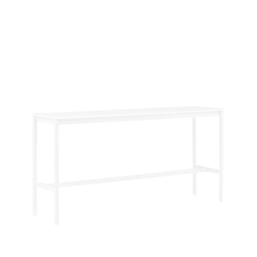 Base high bar table - White laminate, white legs, abs edge, b50 l190 h95 - Muuto