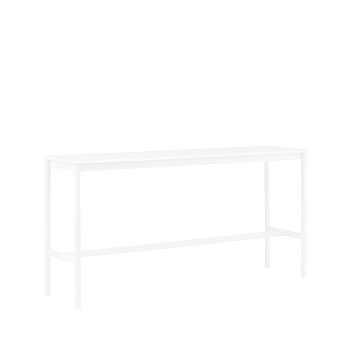 Base high bar table - White laminate, white legs, abs edge, b50 l190 h95 - Muuto