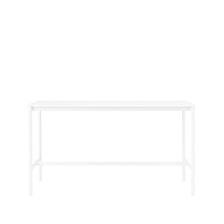 Base high bar table - White laminate, white legs, abs edge, b85 l190 h105 - Muuto