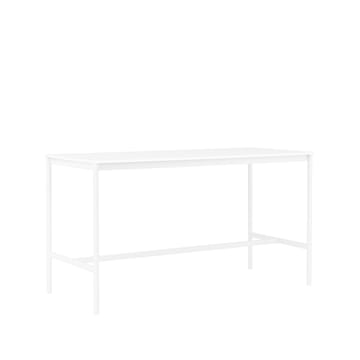 Base high bar table - White laminate, white legs, abs edge, b85 l190 h105 - Muuto