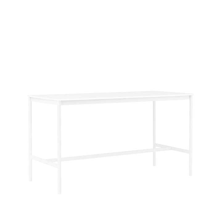 Base high bar table - White laminate, white legs, abs edge, b85 l190 h105 - Muuto
