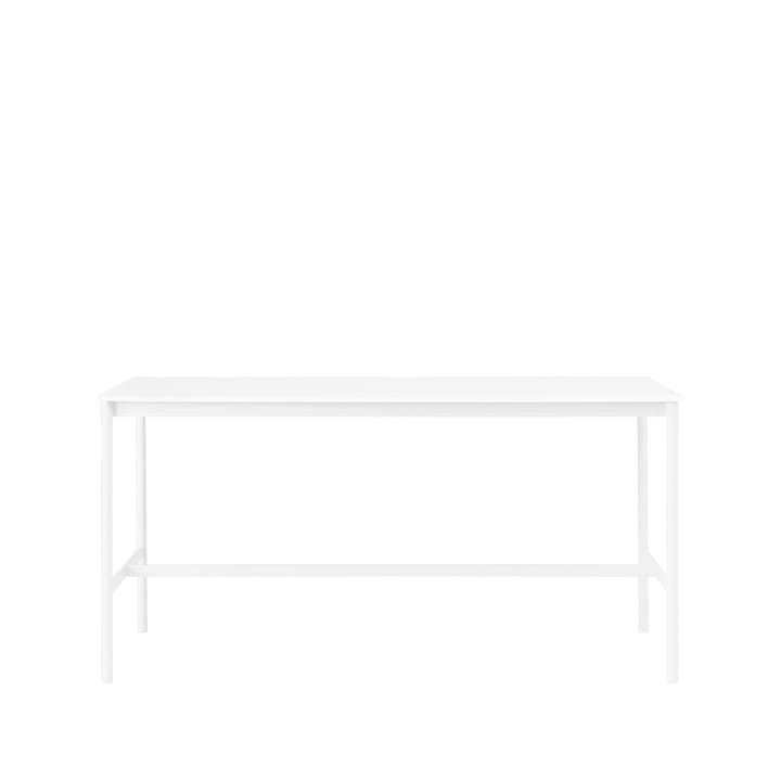 Base high bar table - White laminate, white legs, abs edge, b85 l190 h95 - Muuto