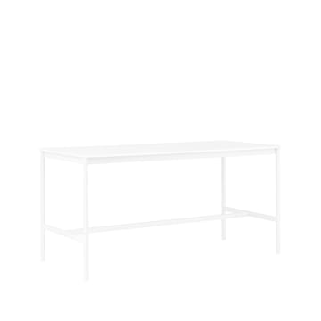 Base high bar table - White laminate, white legs, abs edge, b85 l190 h95 - Muuto