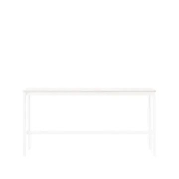 Base high bar table - White laminate, white legs, plywood edge, b50 l190 h95 - Muuto