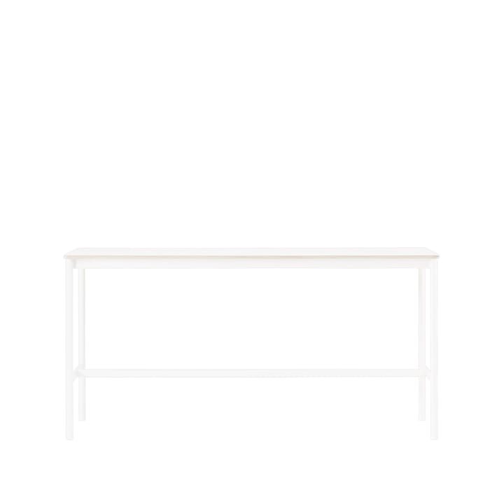 Base high bar table - White laminate, white legs, plywood edge, b50 l190 h95 - Muuto