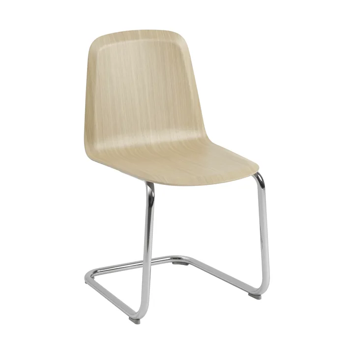 Brink Chair Cantilever Base chair - Oak-chrome - Muuto