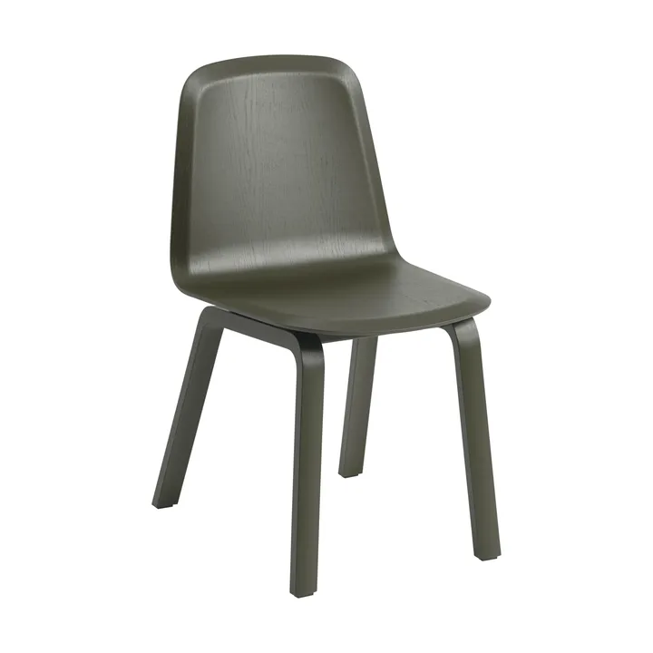 Brink Chair Wood Base chair - Dark olive - Muuto