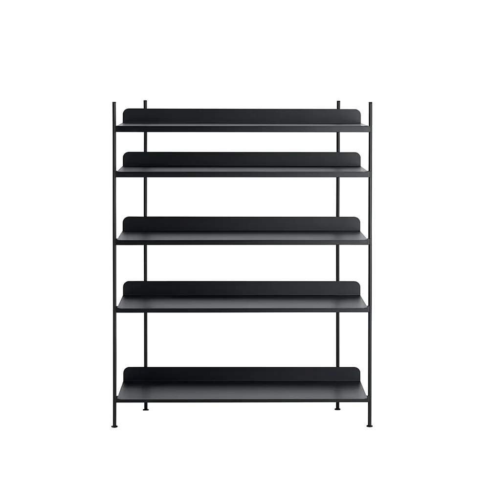 Compile configuration 3 shelving system, Black Muuto