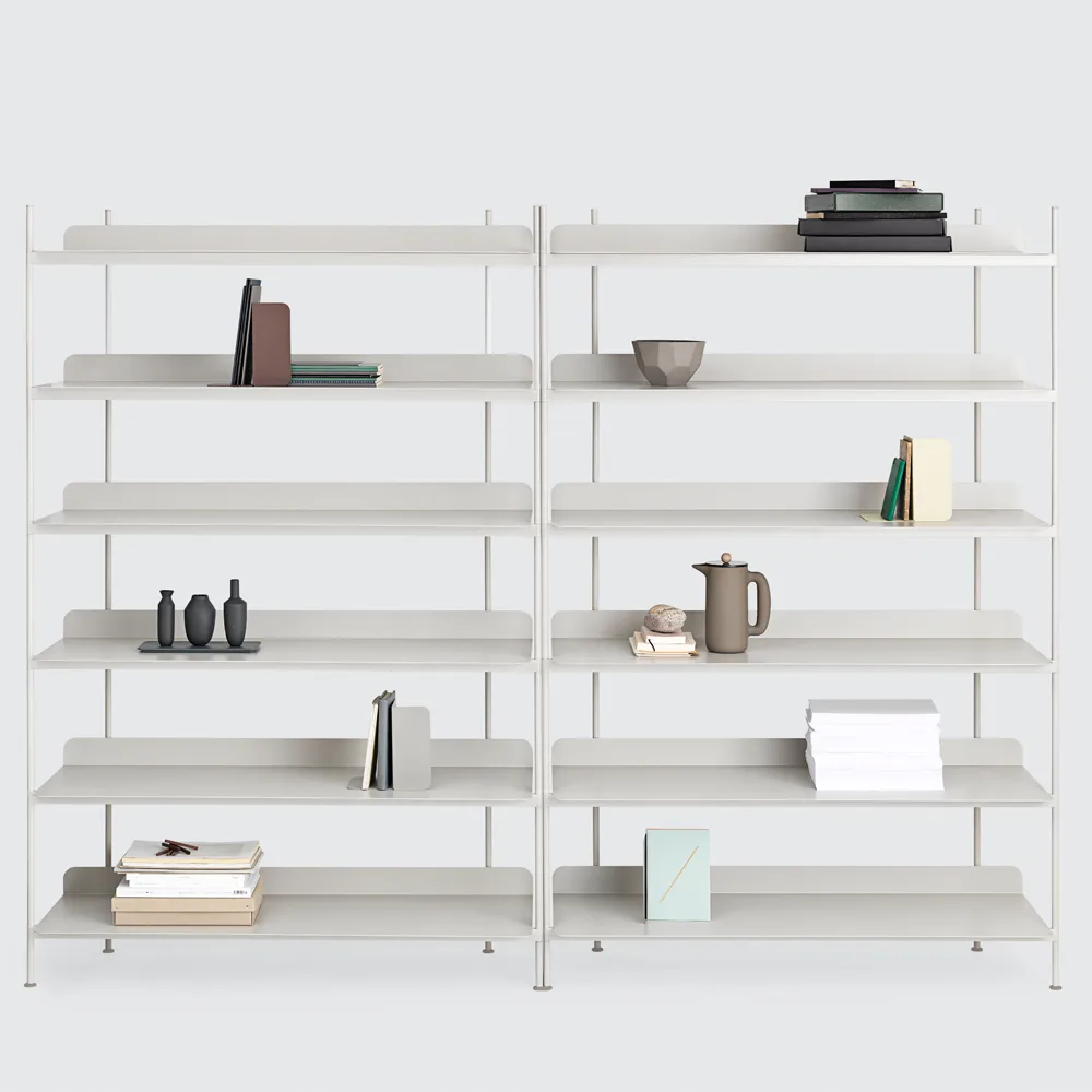 Compile configuration 3 shelving system, Black Muuto