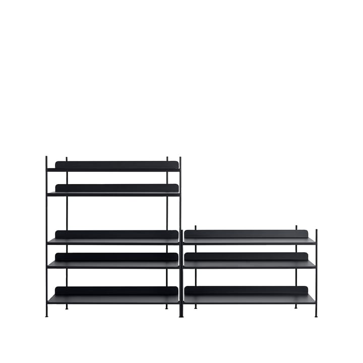 Compile configuration 7 shelving system - Black - Muuto