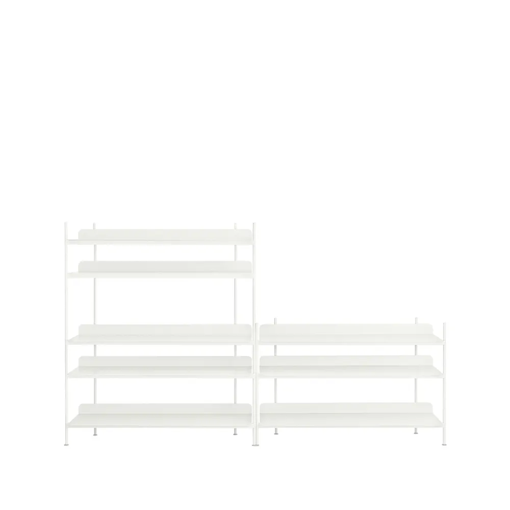 Compile configuration 7 shelving system, White Muuto