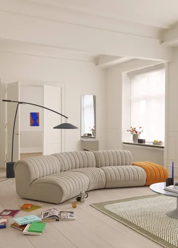 Contra floor lamp - Anthracite black-concrete, 188 cm - Muuto
