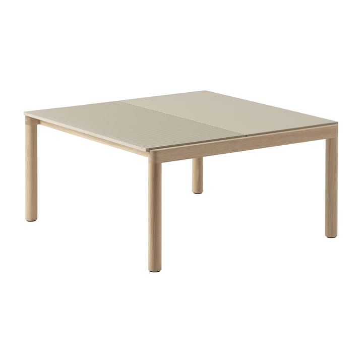 Couple 1 Plain-1 Wavy coffee table 80x84x40 cm - Sand-oak - Muuto