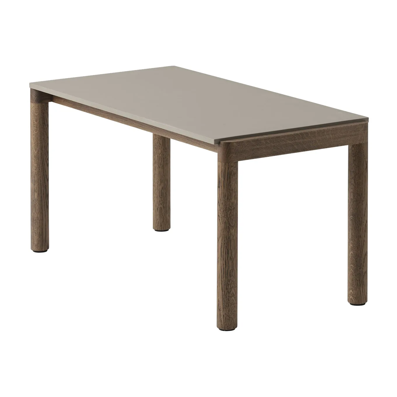 Couple 1 Plain coffee table 40x84x40 cm, Taupe-dark oiled oak Muuto