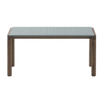 Couple 1 Wavy coffee table 40x84x40 cm - Pale blue-dark oiled oak - Muuto