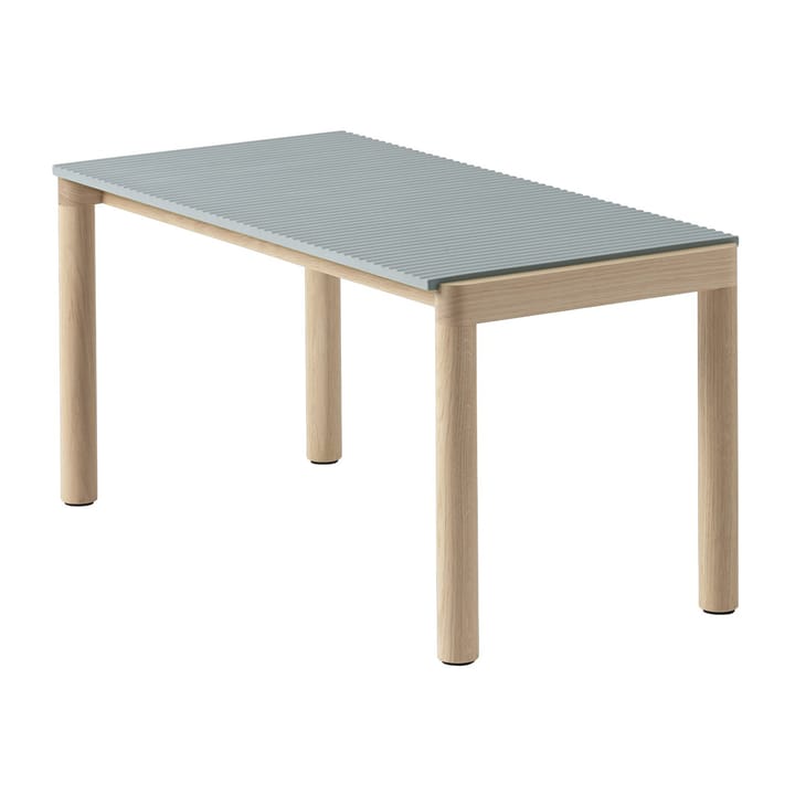 Couple 1 Wavy coffee table 40x84x40 cm - Pale blue-oak - Muuto