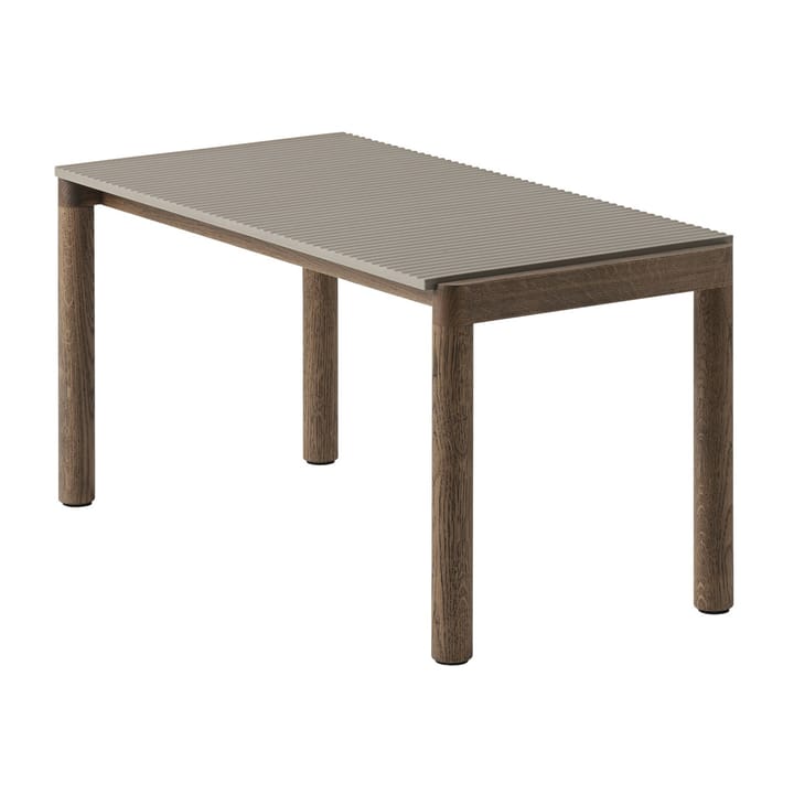 Couple 1 Wavy coffee table 40x84x40 cm - Taupe-dark oiled oak - Muuto